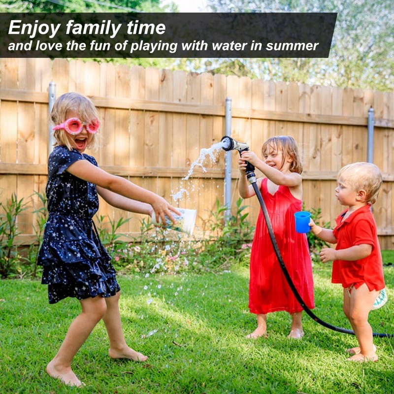 HouGariee Hose Nozzles 9 Adjustable Patterns Hose Spray Nozzle Heavy