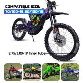 Heavy Duty 70/100-19 80/100-19 2.75/3.00-19 Dirt Bike Inner Tube for Surron Light Bee X UltraBee Talaria Sting R MX3 MX4 MX5 Segway X260 E Ride Pro-SS CRF 100F 150F Dirt Bike Motorcycle Parts (1 Pcs)