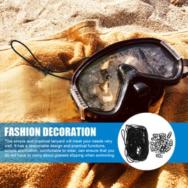 Adjustable Lanyard 10 Sets Swim Goggles Strap Bungee Cord Strap Replacement Swimming Goggle Strap with Cord Lock Clamp Sunglasses Strap for Surfing Sailboat Swimming Glasses Glasses Lanyard