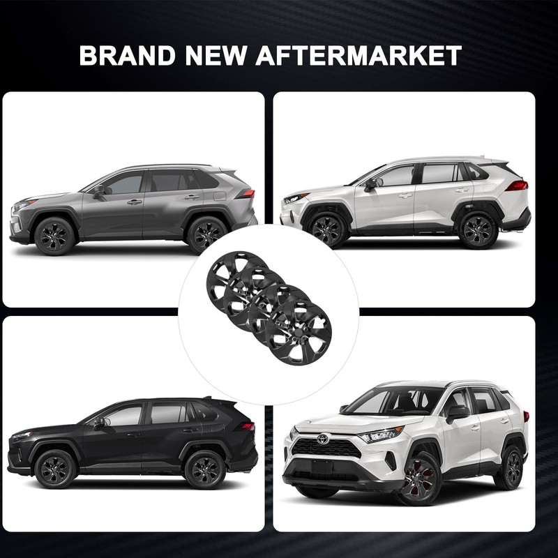 WEISIGAO Wheel Hubcaps Compatible with Toyota RAV4 2019-2024; 17 inch