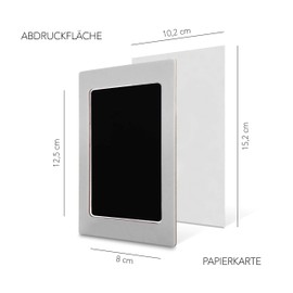 WELTWERK® Ink Pad Baby Handprint & Footprint - Set of 2, Clean & Non-Toxic - Clean Touch Imprint Set for Newborns, Toddlers & Pets - Paw Print Set Dog (Black)