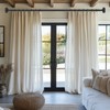 JRZOO Wrap Around Curtain Rods Black, Blackout Heavy Duty Curtain