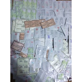 Mary Kay Lot of 30- Mary Kay Samples Skin care Eye/lip/cheek color Foundation (Ivory)+Bag