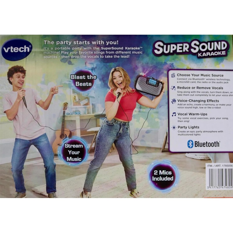 VTech NEW VTech Super Sound Karaoke Portable Bluetooth, 2 Mics