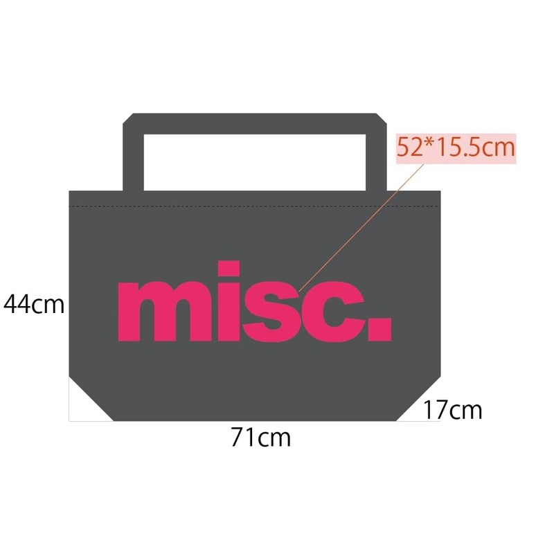 MASSIOSTAN Large Canvas Tote Bag, Reusable shopping bag (Grey/Neon Pink)