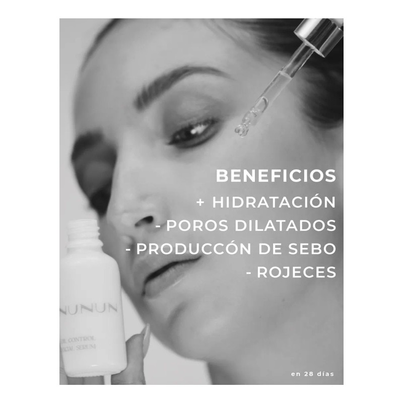 Suero Facial Piel Grasa Control De Acné Niacinamida Nunun Grasa