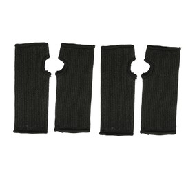 4Pcs Cut Resistant Sleeves Level 5 Protection Thumb Slot Design Good Fit Black Thickened Anti Scratch Arm GuardS