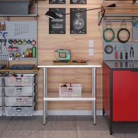 KPS Commercial Stainless Steel Work Prep Table 14 x 30 - NSF