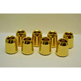 8 New Solid Brass Candle Followers 7/8" Size,  Burners, Toppers, Candelabra +