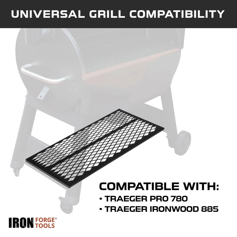 Iron Forge Tools Pellet Grill Storage Shelf Compatible with Traeger