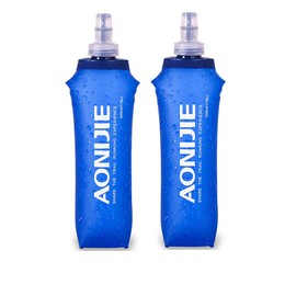 AONIJIE 2 botellas plegables de 250 ml/500 ml de poliuretano termoplástico para deportes al aire libre, botella de hidratación suave para correr, camping, senderismo, bicicleta (500 ml-2 piezas)