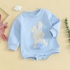 Xiaodriceee Newborn Baby Boy Easter Outfit Bunny Long Sleeve Sweatshirt