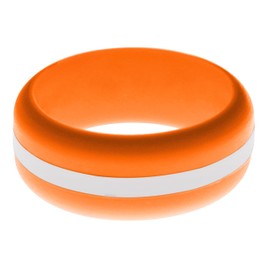 FLEX Ring - Womens Mens Orange Silicone Ring - Changeable Color Bands - Many Colors - Safe, Durable, Everyday Wear Wedding Band - 1 Ring - Sizes 4-16