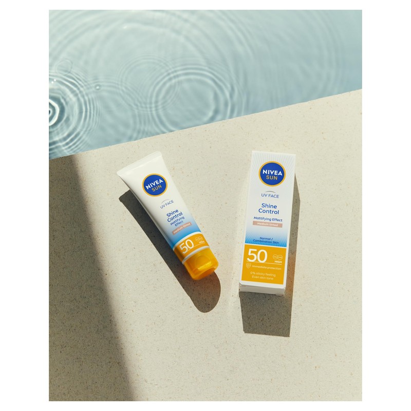 Nivea Sun Mattierte Gesichtscreme Ausgleich Hautfarbe Mit hohem Schutz, Spf