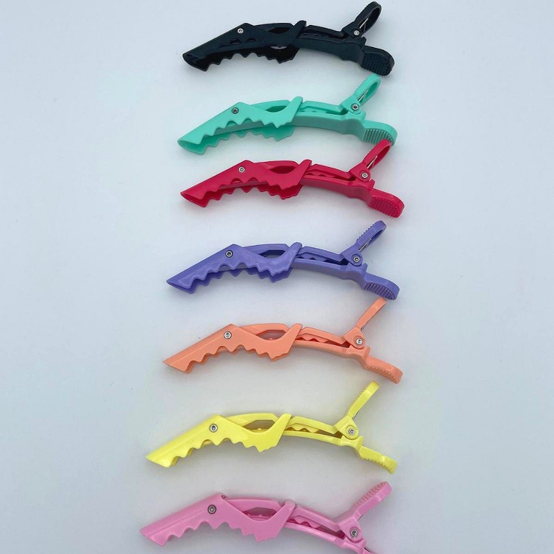 Mephistoer Crocodile Clip Hair Salon Hair Fixing Pin Purple
