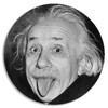 Albert Einstein Tongue - 3 Pack Circle Stickers 3 Inch