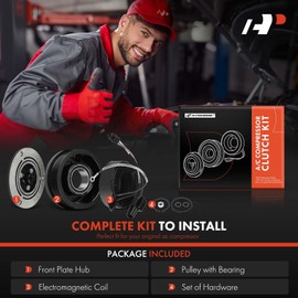 A-Premium Air Conditioner AC Compressor Clutch Kit Compatible with Mitsubishi Outlander 2003, Lancer 2006, 2.0L 2.4L