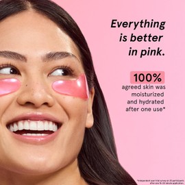 Award Winning Under Eye Mask (Pink, 6 Pairs) Reduce Dark Circles, Puffy Eyes, Undereye Bags, Wrinkles - Gel Under Eye Patches, Vegan Cruelty-Free Self Care by grace and stella