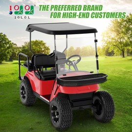 10L0L Golf Cart Ezgo TXT Front Cargo Basket Clay Outer Utility with Mounting Brakets for Gas & Electric Golf Carts, Heavy-Duty Steel Drop Mesh Storage Rack