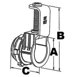 Morris Products 15060 Flex Saddle Box Connector, for AC MC and Flex Conduit, Zinc Die Cast, 3/8" Trade Size