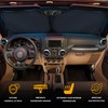 EcoNour EcoNour Jeep Windshield Sunshade | Sun Visor for UV Rays & Heat Protection | Suitable for Wrangler, Compass, Gladiator & Renegade | Accessories for Jeep Wrangler | X-Small - 60x21 inches