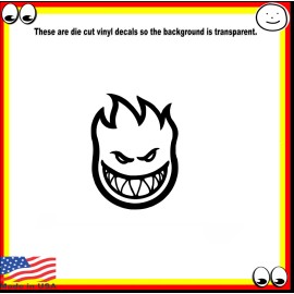 SPITFIRE Wheels Vinyl Cut Decal Sticker Logo Skateboard Skate Car Truck Van - Black