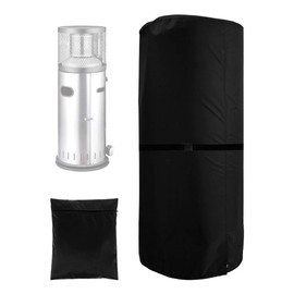 Patio Heater Cover Heavy Duty Waterproof Outdoor Garden Heater Cover UV Resistant Anti Dust Windproof Round Furniture Protector 420D Oxford Cloth Black 50 x 50 x 120 cm/19.7 x 19.7 x 47.2in