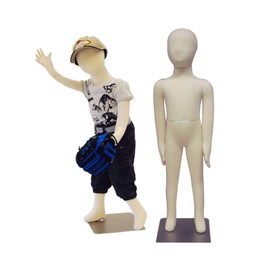 Kids Flexible Foam Full Body Dress Form Infant 3 Year Old Unisex Mannequin with Removable Head