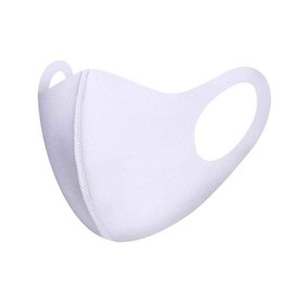 Komonee Adults Washable Reusable White Face Mask Dustproof Cloth Mouth Cover Covering For Men Women Outdoors Indoors Cycling Ski Protection (Pack Of 5)