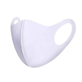 Komonee Adults Washable Reusable White Face Mask Dustproof Cloth Mouth Cover Covering For Men Women Outdoors Indoors Cycling Ski Protection (Pack Of 5)