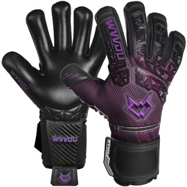 WVVOU Football Goalkeeper Gloves for Adults and Youth, High Performance Football Gloves with 5 Detachable Fingersave, Goalie Gloves with 4mm Sticky Latex Palm