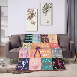 Chicnix Geschenke für Tänzerin, Kuscheldecke Flauschige Geschenkideen für Mädchen Beste Freundin Schwester Ehefrau Mama Frauen, Geburtstagsgeschenke für Tänzerin Fleecedecke 130x150cm