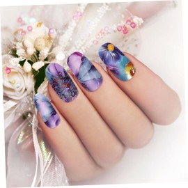 Minkissy 18pcs Nail Art Stickers for Women Full Cover Nail Decor Delicate Patterns for Weddings Parties and Festivals