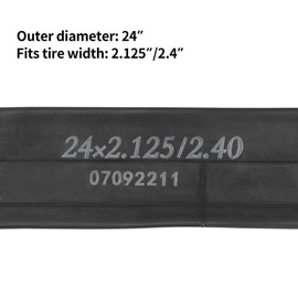 RUTU 24 Inch Bike Tubes,24x2.125/2.40 Inner Tube with 32mm Schrader Valve and Installation Accessorie - Compatible with 24x2.125 24x2.35 24x 2.4 Bicycle Tube - Premium Heavy Butyl Inner Tube