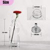 DIDITIME 6 Pack 2 oz Glass Shot Bottles with Caps