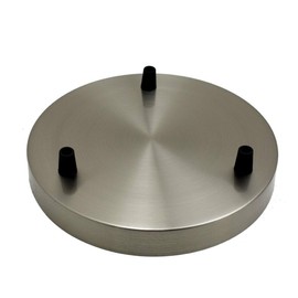 Multi-Outlet Ceiling Rose, 3-Way Outlet - Vintage Style Four Colors Available UK (Brushed Chrome)