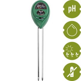 Browin 071605 Soil Tester 3-in-1 – pH Value, Moisture, Tanning – Soil Moisture Meter, pH Tester for Potting Soil, Sunlight