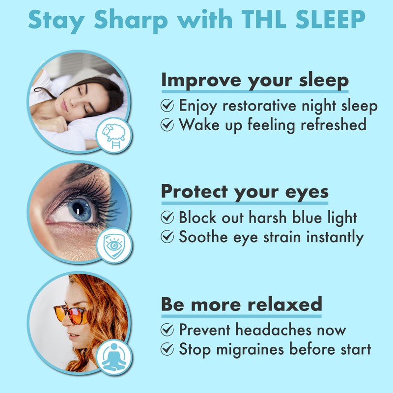 Orange Blue Light Blocking Glasses for Better Sleep - 99.5%