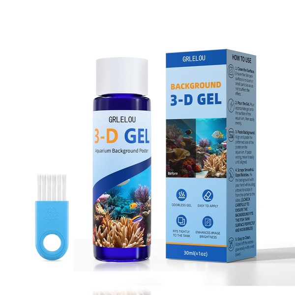 GRLELOU Aquarium Background Gel - 1 OZ (30ml), Aquarium Glue