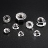 1/4-20 Serrated Flange Hex Lock Nuts 100Pcs 304 Stainless Steel