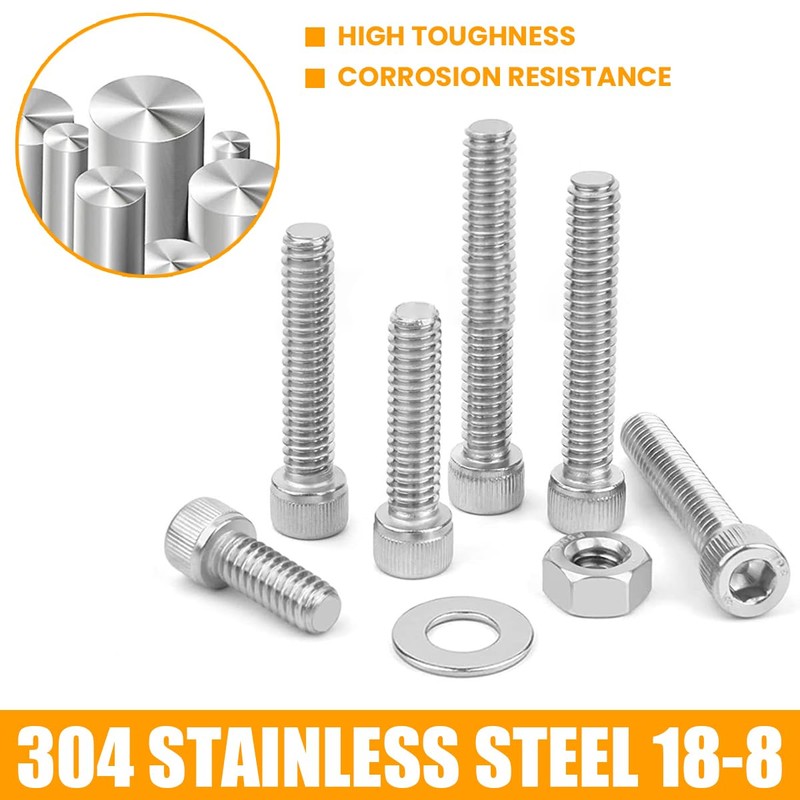 JNNJ Pack of 175 Car Cylinder Screws with Hexagon Socket,