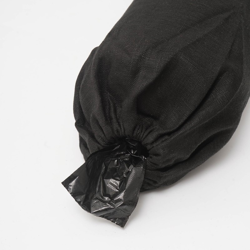 HSOFTIFY 100% Linen Plastic Bag Holder 2 Pcs with Hanging