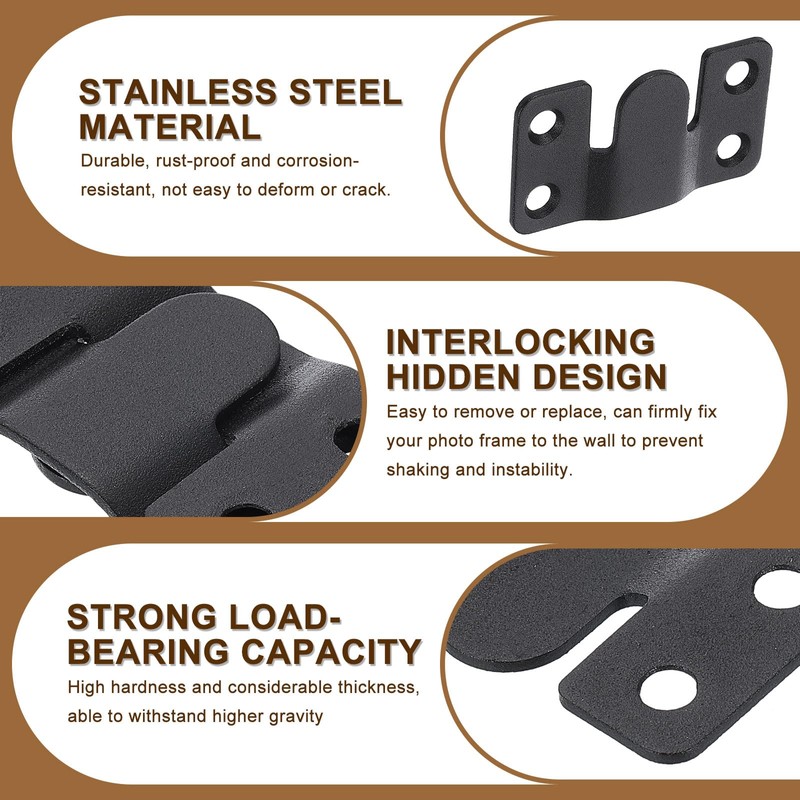 sourcing map 2 Pairs Flush Mount Bracket, 54 x 30mm