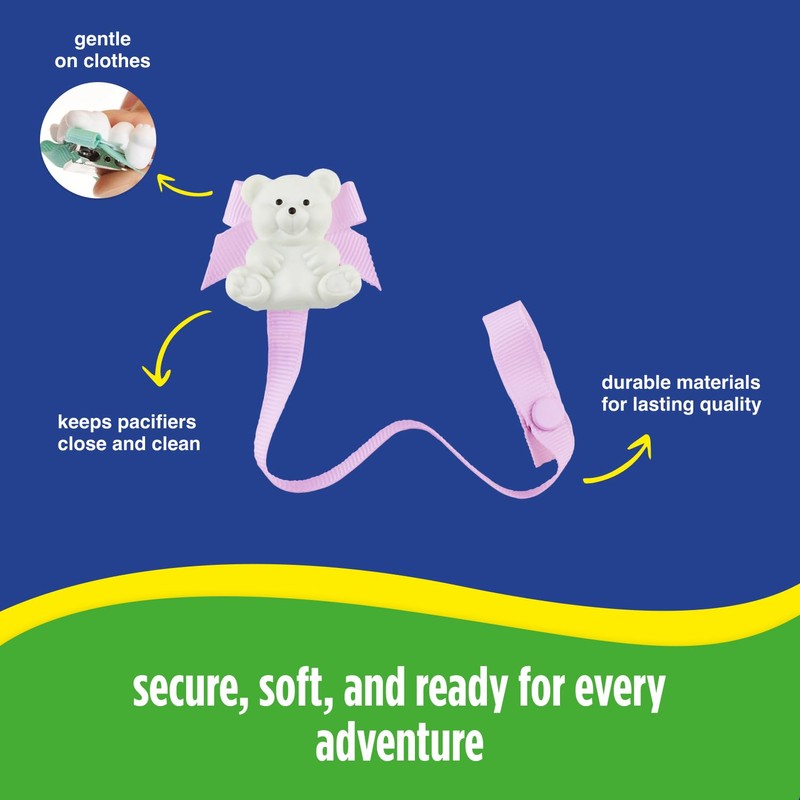 Baby Buddy Pacifier Clip Holder, Newborn Essential with Universal Fit