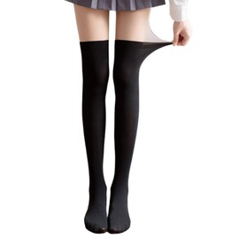 Lamerry Women's Thigh High Stockings, Faux Tights, Knee High Stockings, Golf Stockings, Lace Tights, Mass Production Type, Mine-based Subculture Type, Knee High Socks, UV Protection, Black, Black