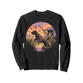 Local Boy Black Lab Marsh Scene Sunset Vintage Country Sweatshirt
