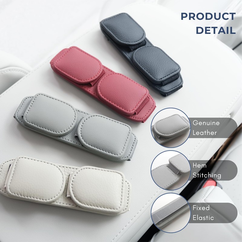 Ompellus Magnetic Sunglasses Holder for Car Sun Visor, Double Position