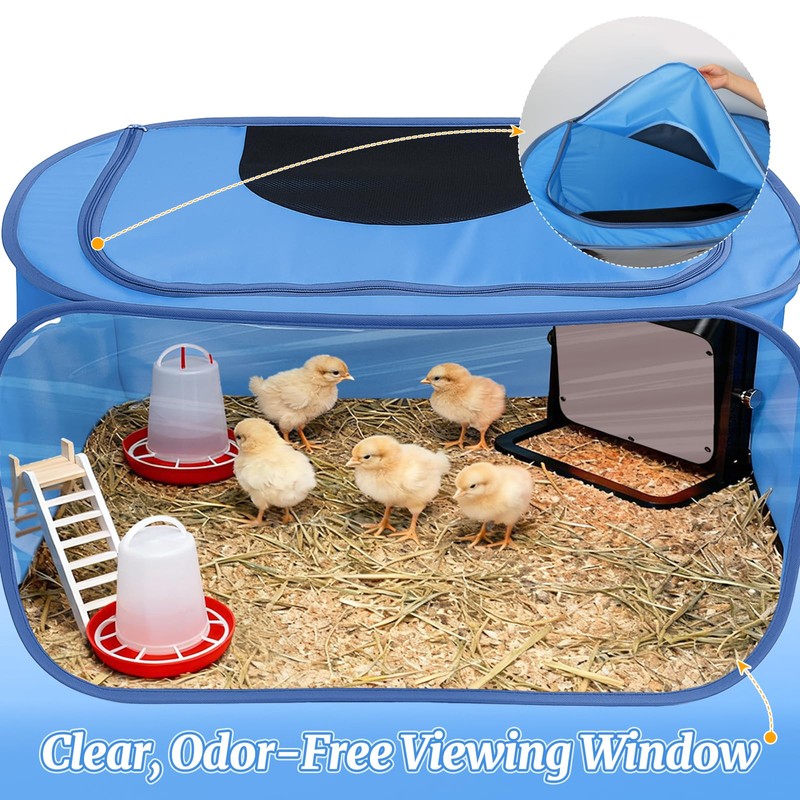YIBOBO Chicken Brooder Box for Chicks, Pop Up Chick Brooder