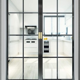 Sicheii 2 Pack Barn Door Handles 6 Inch, Sliding Barn Door Pull Handle, Recessed Door Finger Pull, Rustic Flush Barn Door Handle, Round Corner for Closet Drawer Cabinet Cupboard (Black)