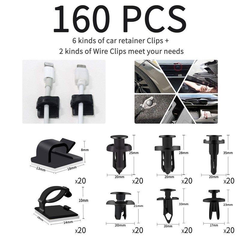 Wetado Trim Removal Tool, 200PCS Trim Tool Auto Removal Kit,